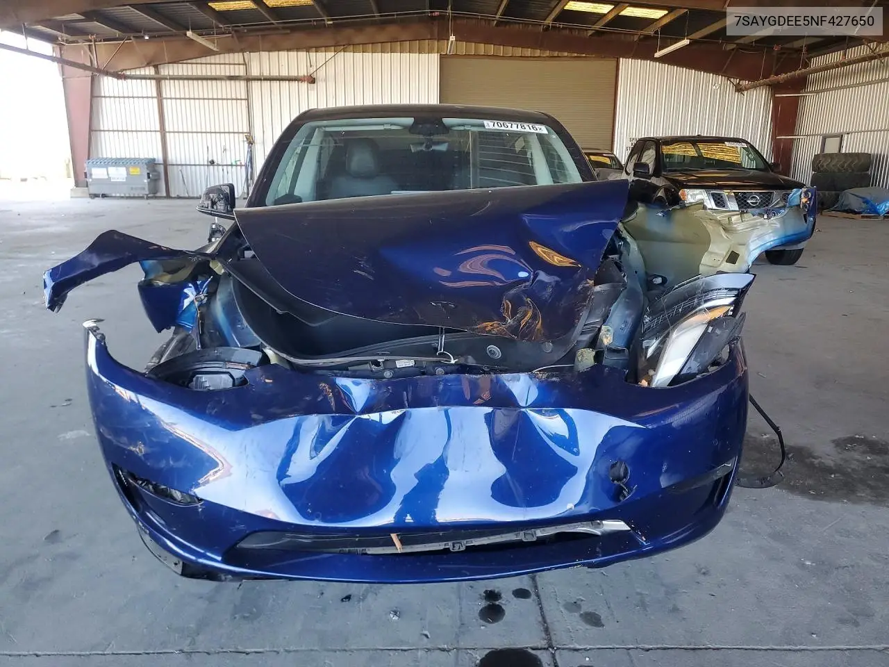 2022 TESLA MODEL Y VIN 7SAYGDEE5NF427650 — фото 5