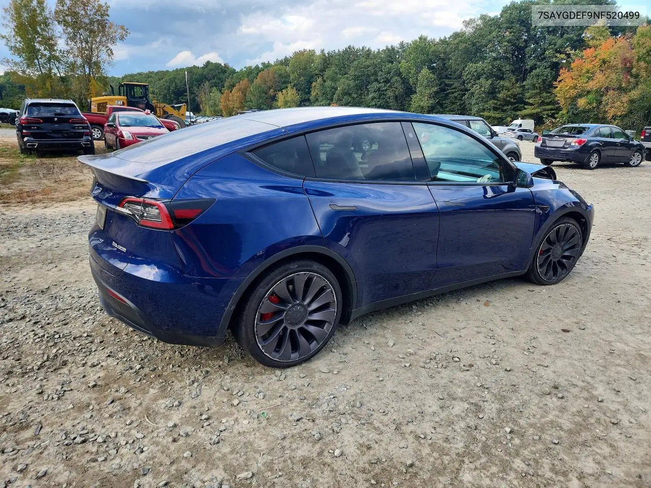 2022 TESLA MODEL Y VIN 7SAYGDEF9NF520499 — фото 3