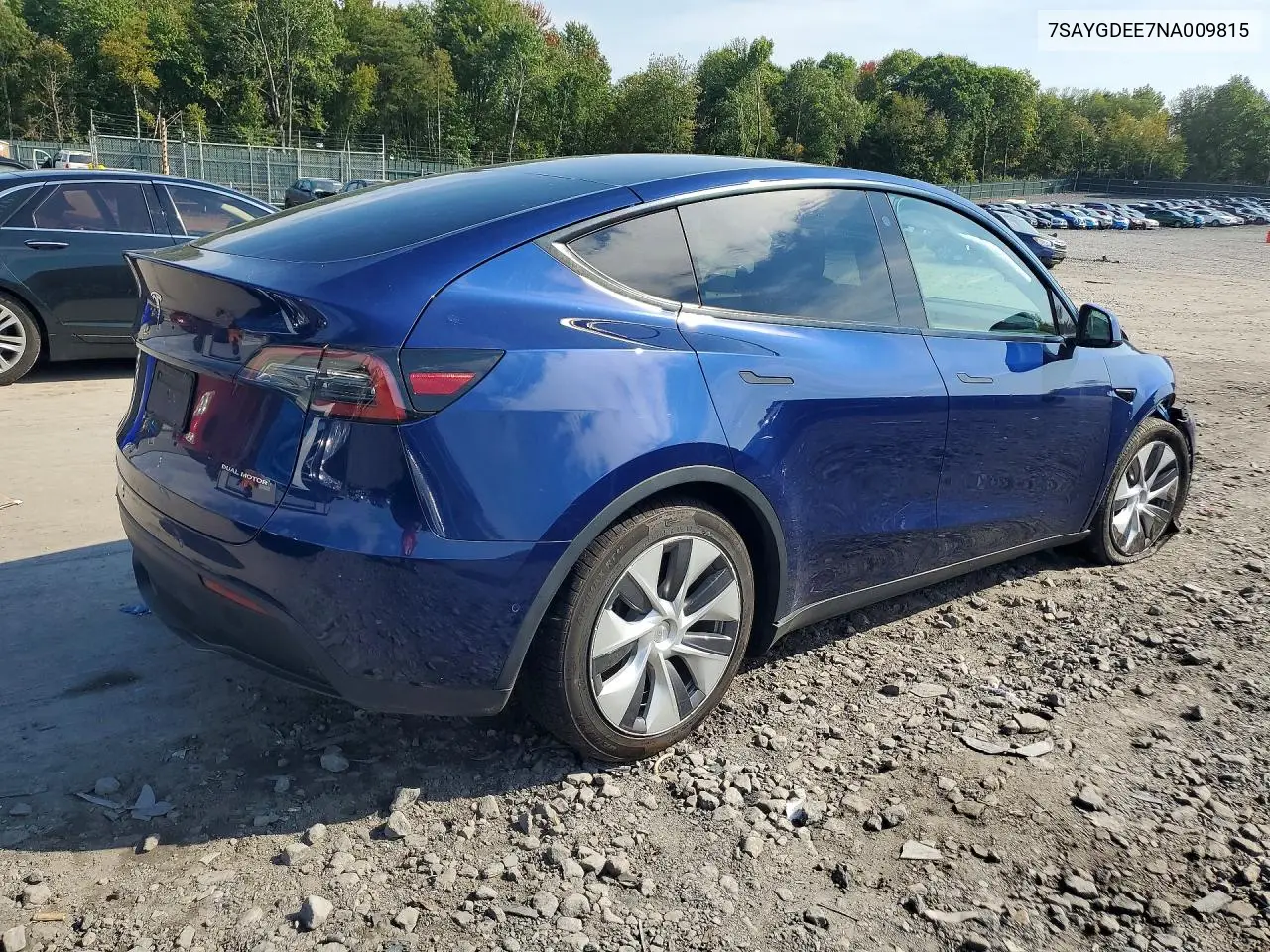 2022 TESLA MODEL Y VIN 7SAYGDEE7NA009815 — фото 3