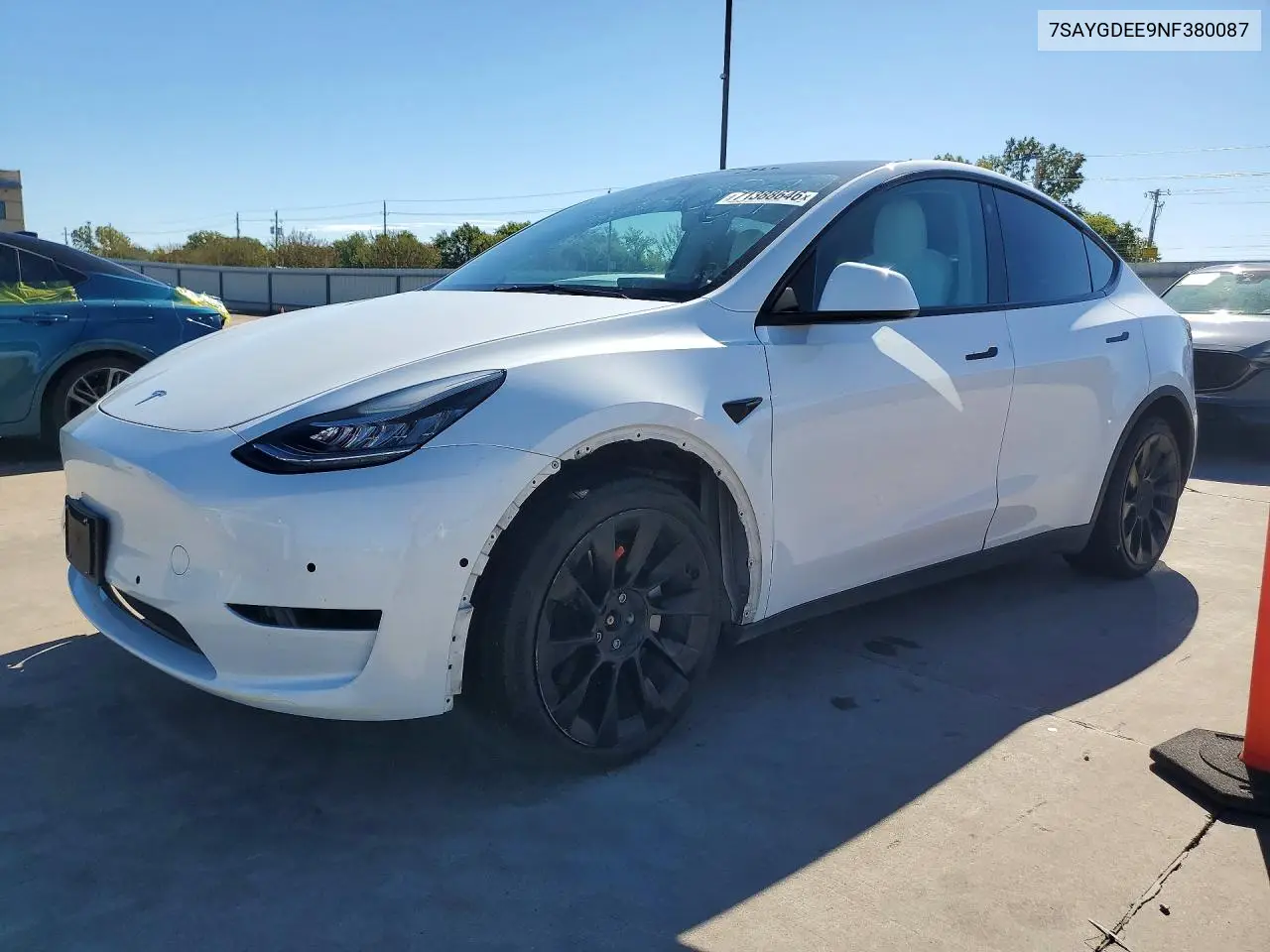 TESLA MODEL Y 2022, VIN 7SAYGDEE9NF380087