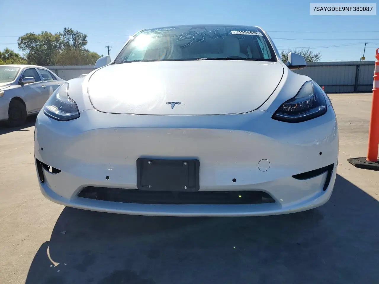 2022 TESLA MODEL Y VIN 7SAYGDEE9NF380087 — фото 5