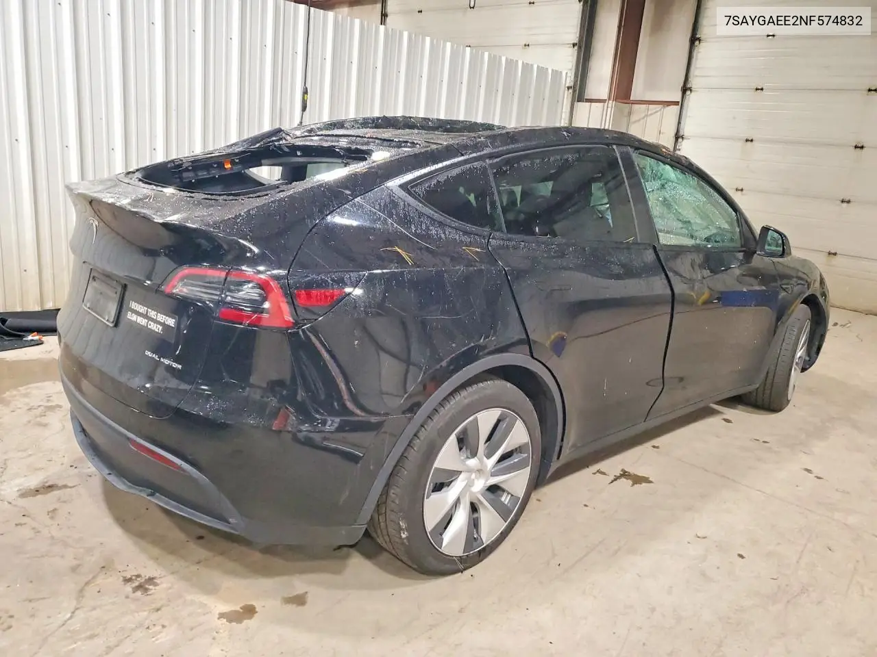 2022 TESLA MODEL Y VIN 7SAYGAEE2NF574832 — фото 3