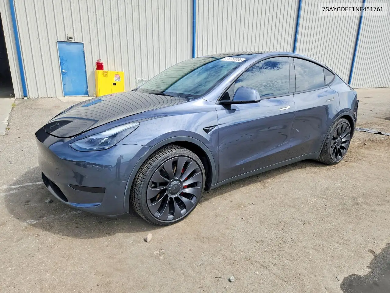 TESLA MODEL Y 2022, VIN 7SAYGDEF1NF451761