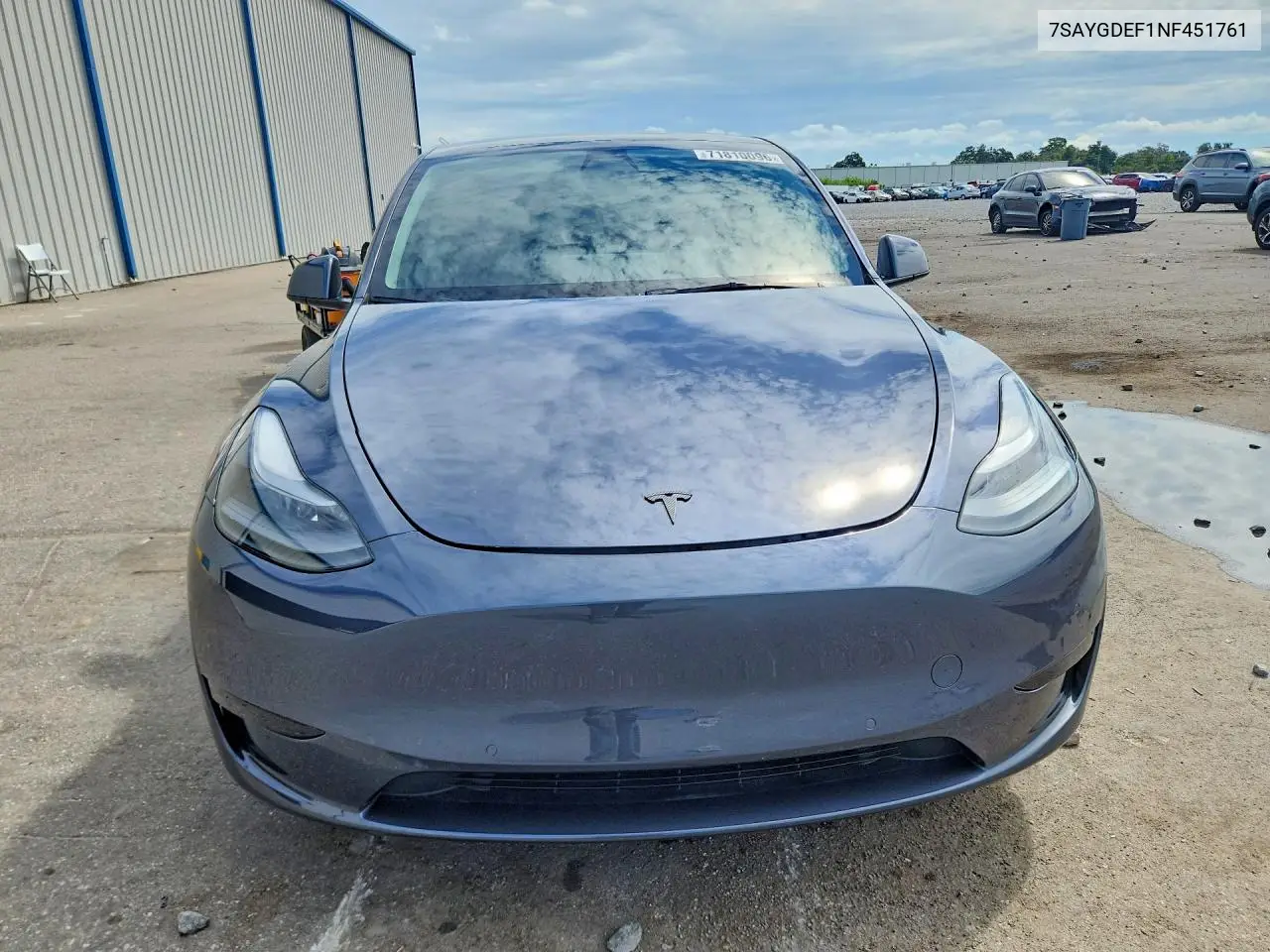 2022 TESLA MODEL Y VIN 7SAYGDEF1NF451761 — фото 5