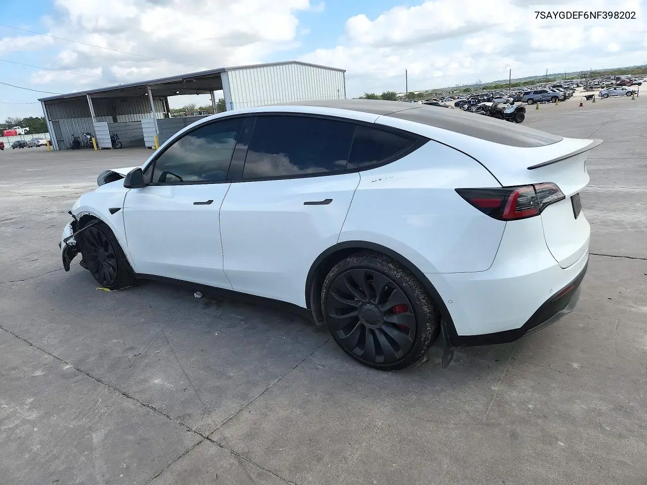 2022 TESLA MODEL Y VIN 7SAYGDEF6NF398202 — фото 2