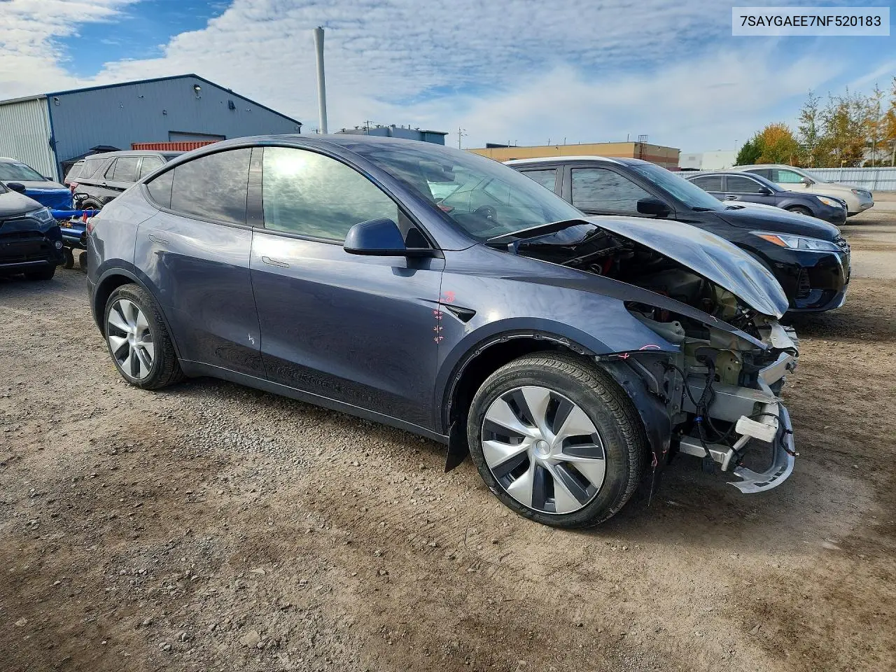2022 TESLA MODEL Y VIN 7SAYGAEE7NF520183 — фото 4