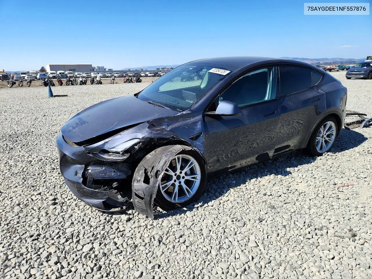 TESLA MODEL Y 2022, VIN 7SAYGDEE1NF557876