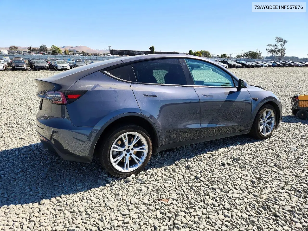 2022 TESLA MODEL Y VIN 7SAYGDEE1NF557876 — фото 3