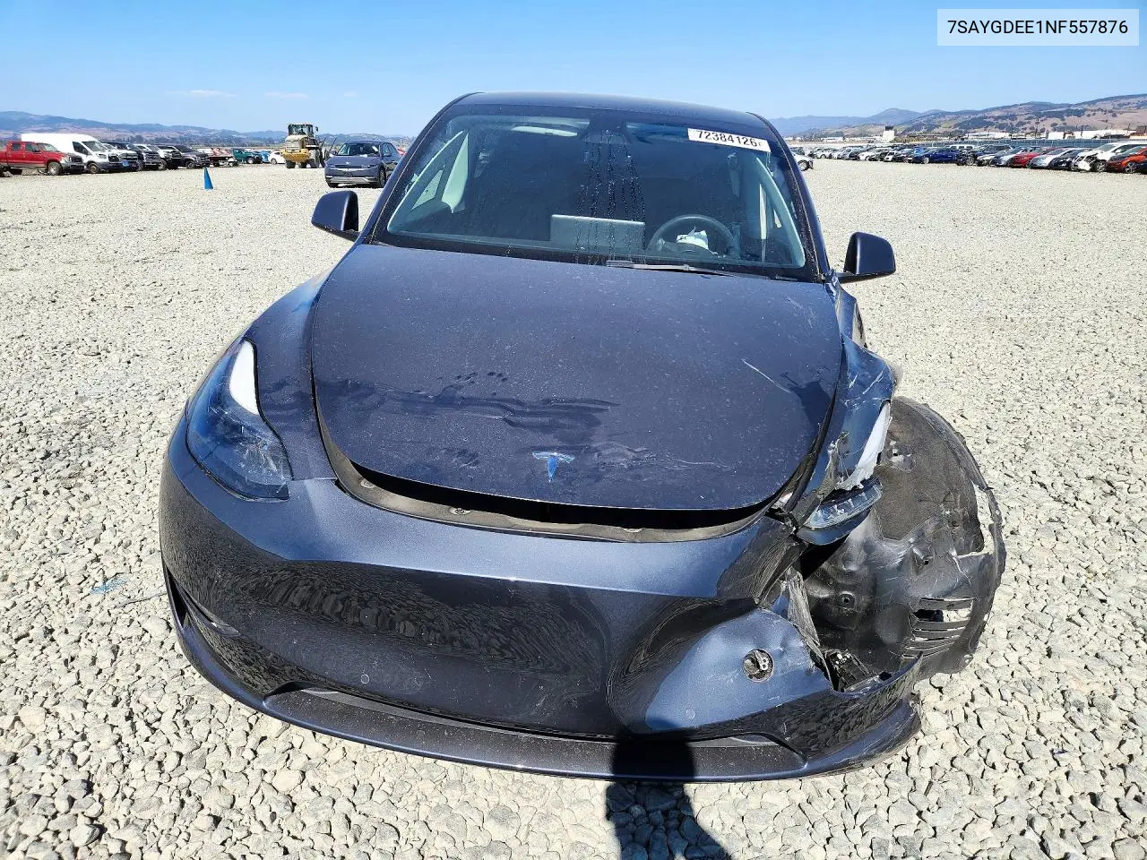2022 TESLA MODEL Y VIN 7SAYGDEE1NF557876 — фото 5