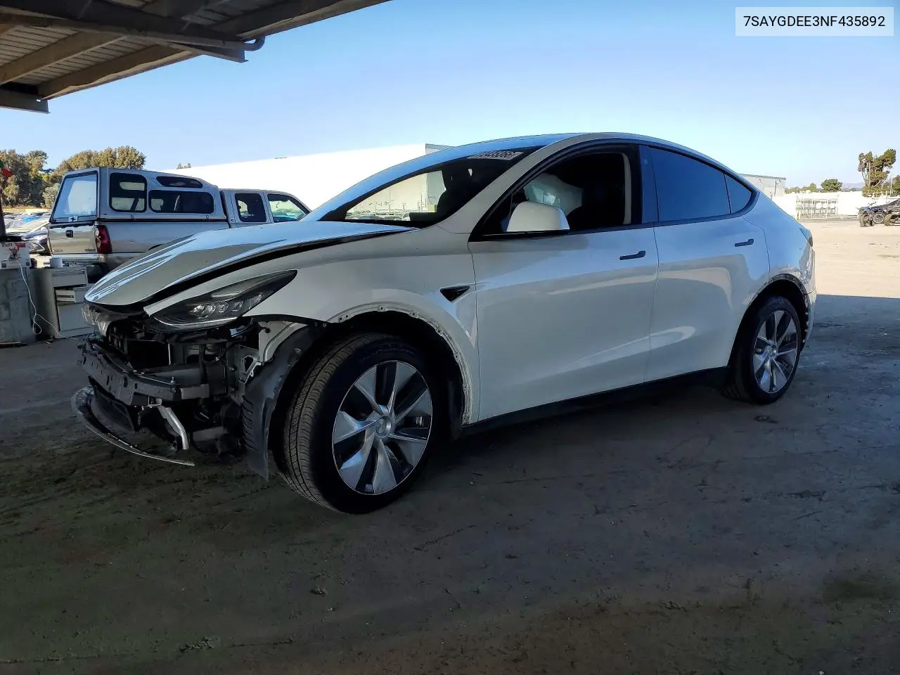 TESLA MODEL Y 2022, VIN 7SAYGDEE3NF435892