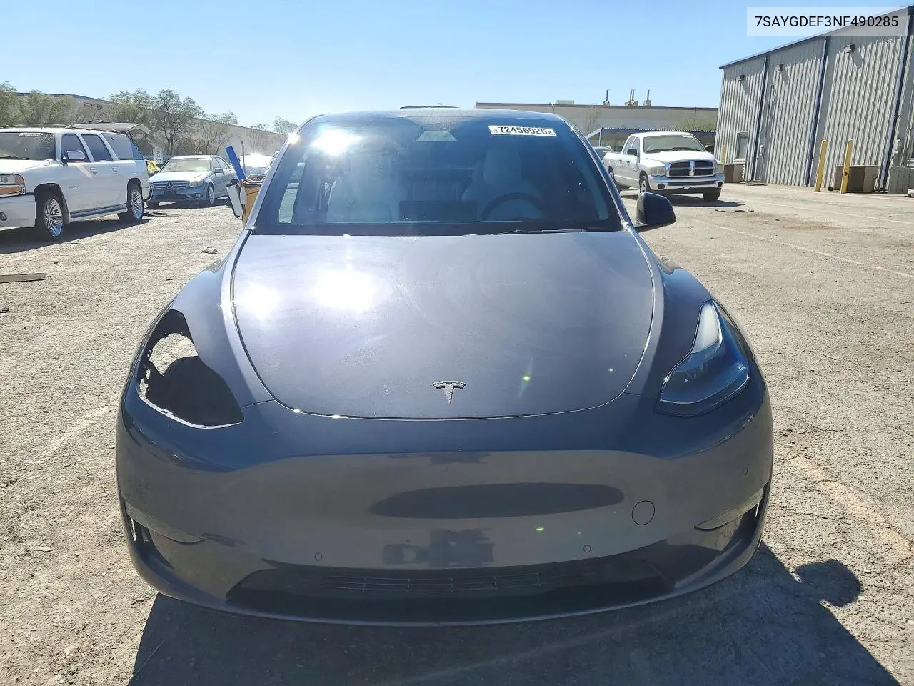 2022 TESLA MODEL Y VIN 7SAYGDEF3NF490285 — фото 5