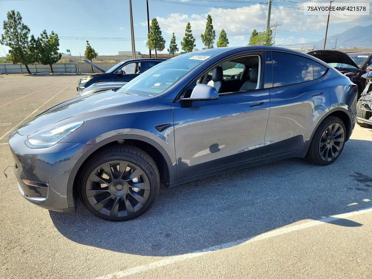 TESLA MODEL Y 2022, VIN 7SAYGDEE4NF421578