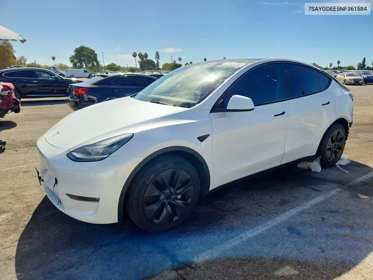 TESLA MODEL Y 2022, VIN 7SAYGDEE5NF361584