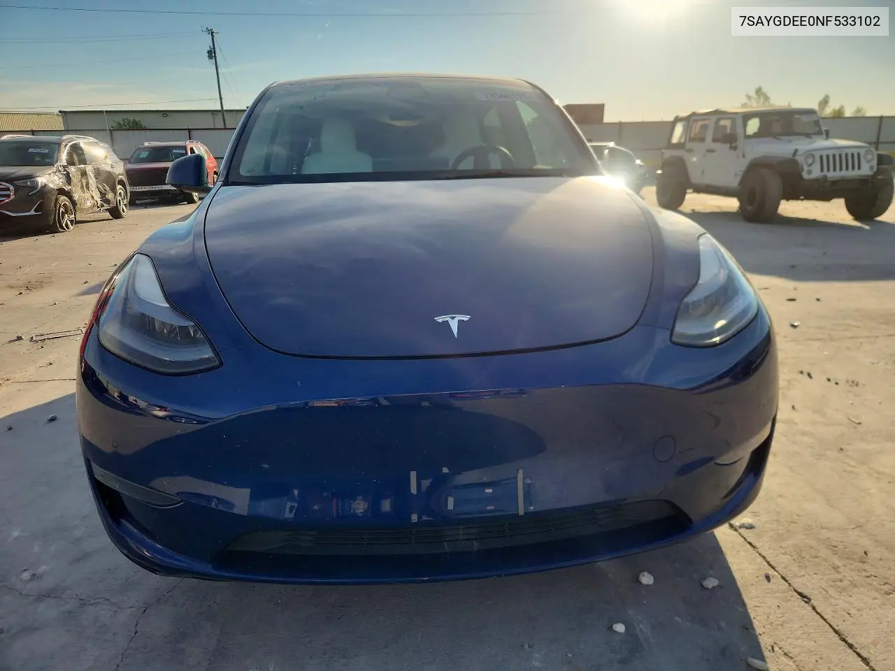 2022 TESLA MODEL Y VIN 7SAYGDEE0NF533102 — фото 5