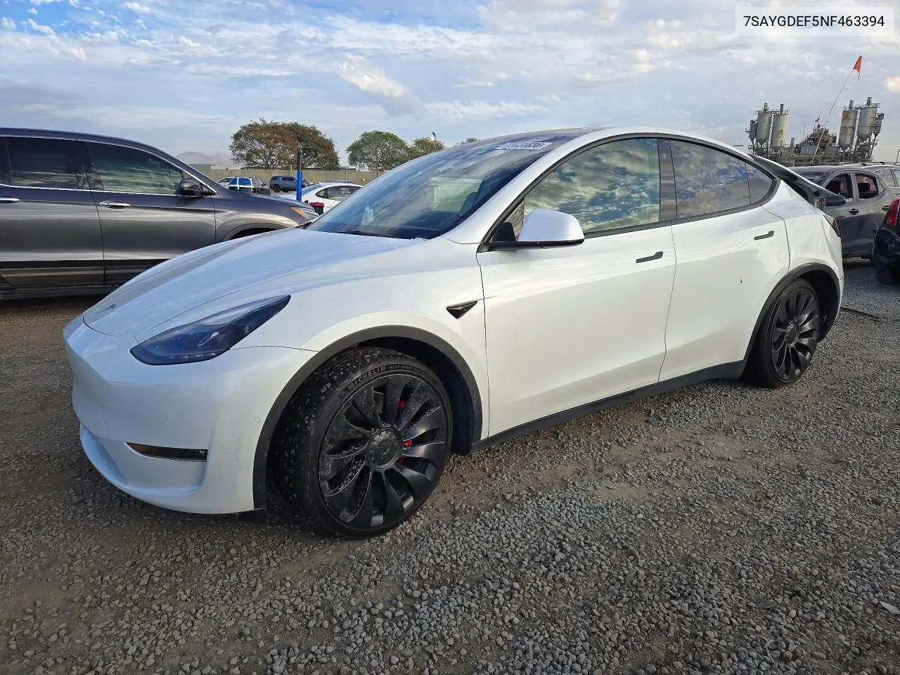 TESLA MODEL Y 2022, VIN 7SAYGDEF5NF463394