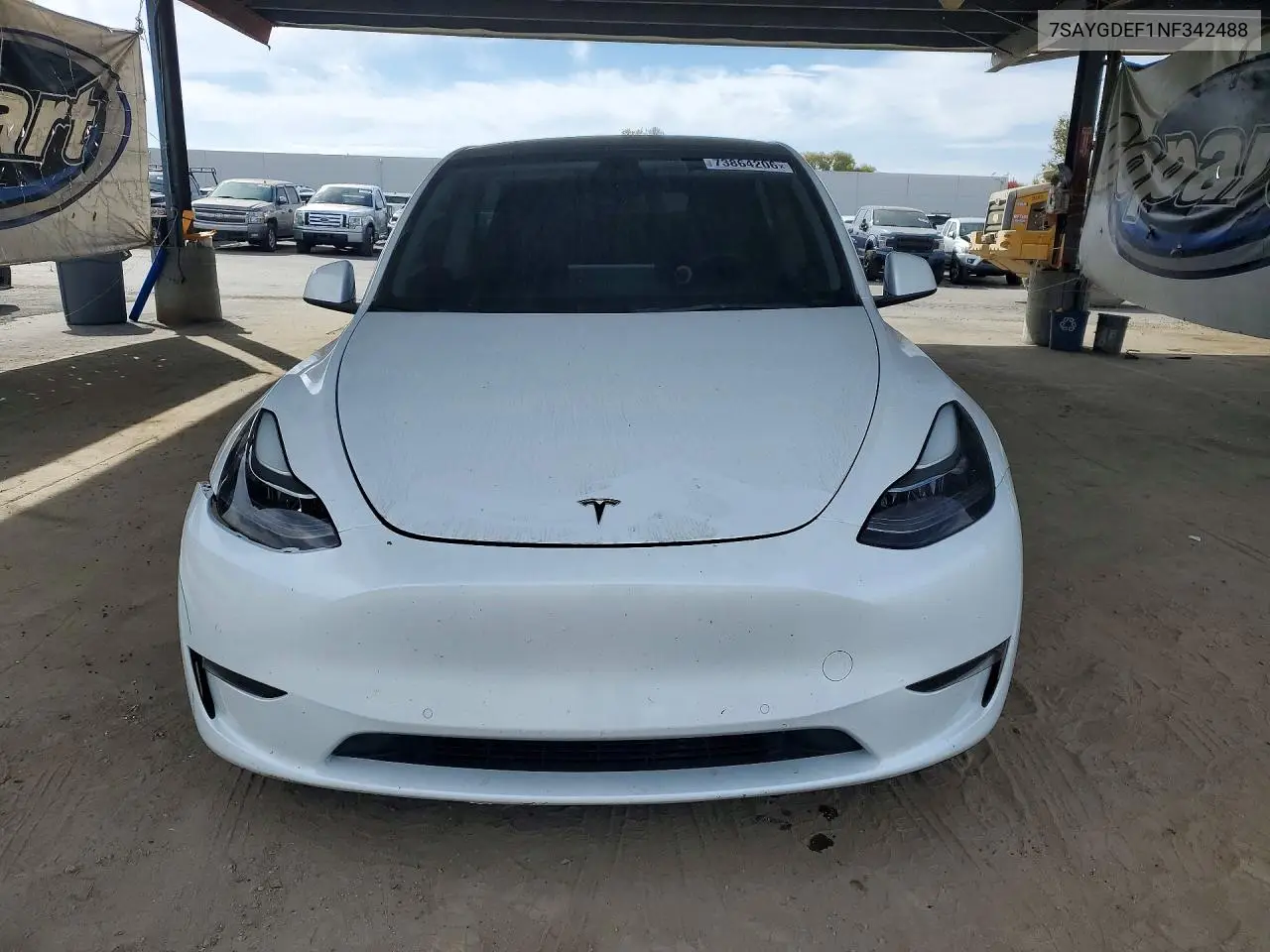 2022 TESLA MODEL Y VIN 7SAYGDEF1NF342488 — фото 5