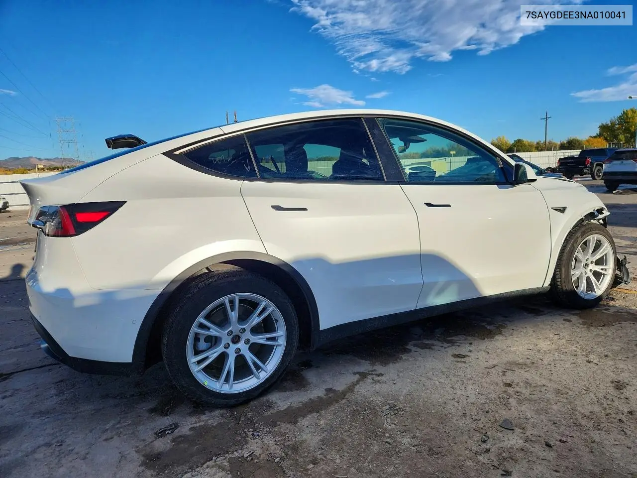 2022 TESLA MODEL Y VIN 7SAYGDEE3NA010041 — фото 3