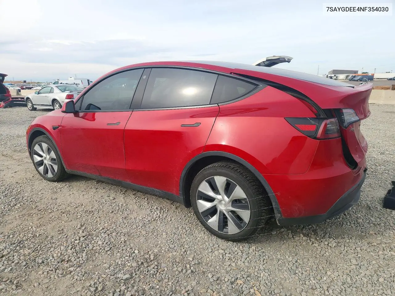 2022 TESLA MODEL Y VIN 7SAYGDEE4NF354030 — фото 2
