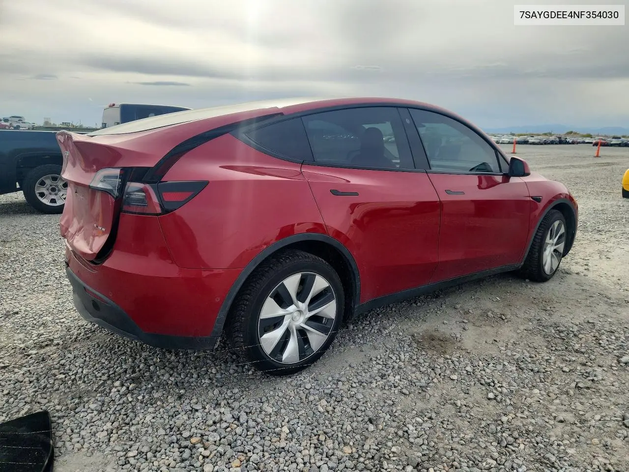 2022 TESLA MODEL Y VIN 7SAYGDEE4NF354030 — фото 3