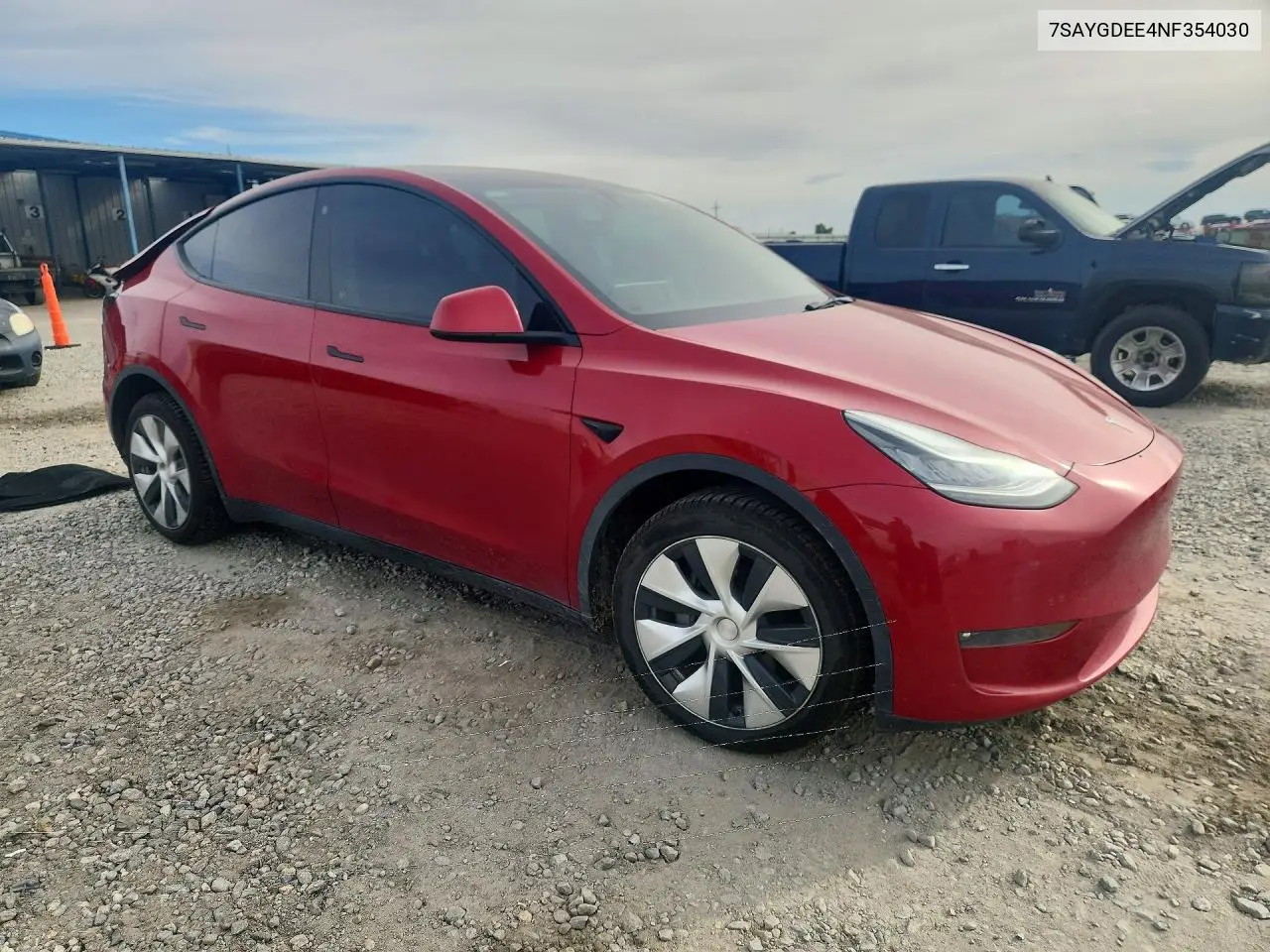 2022 TESLA MODEL Y VIN 7SAYGDEE4NF354030 — фото 4