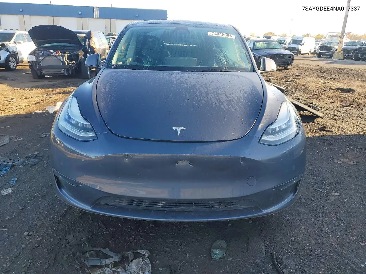 2022 TESLA MODEL Y VIN 7SAYGDEE4NA017337 — фото 5