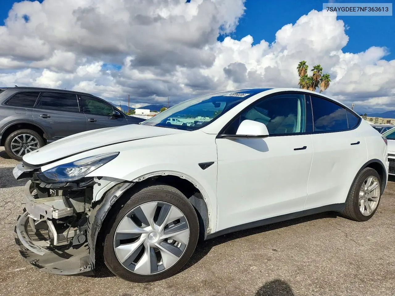 TESLA MODEL Y 2022, VIN 7SAYGDEE7NF363613