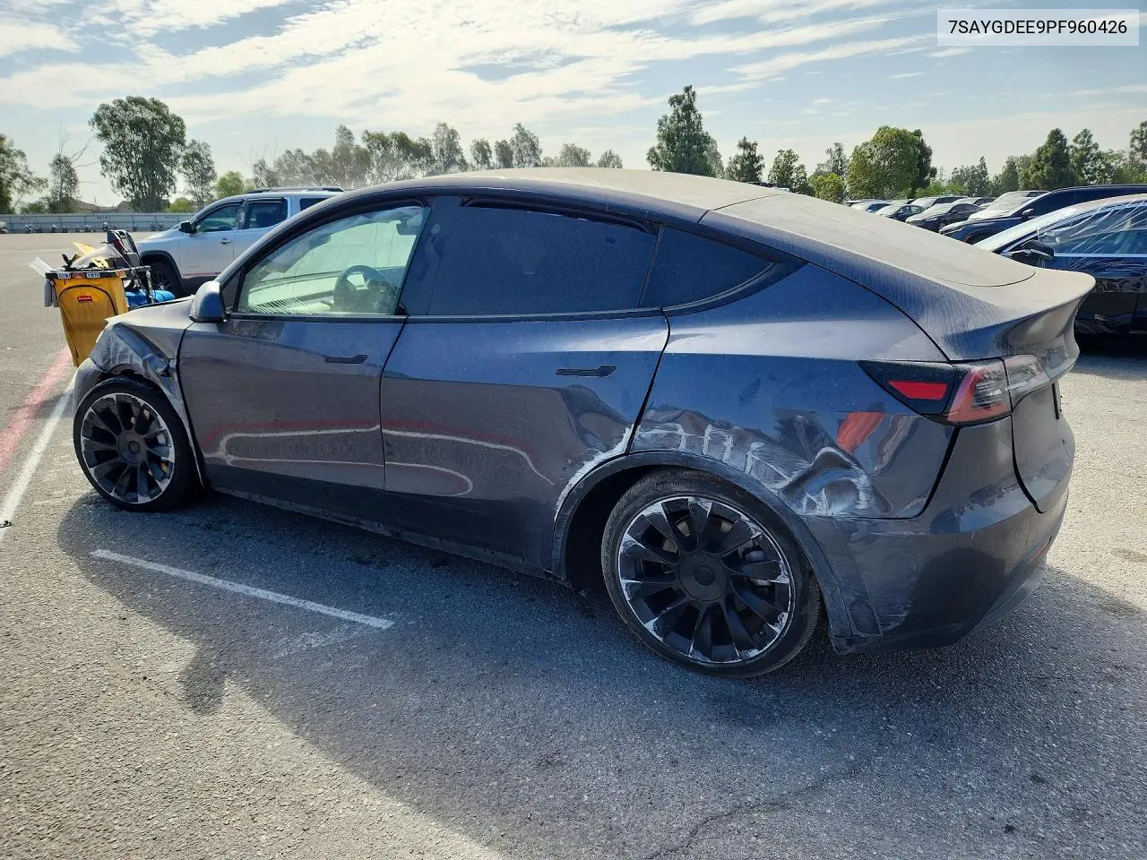 2023 TESLA MODEL Y VIN 7SAYGDEE9PF960426 — фото 2