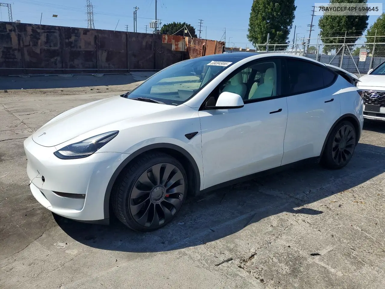 TESLA MODEL Y 2023, VIN 7SAYGDEF4PF694645