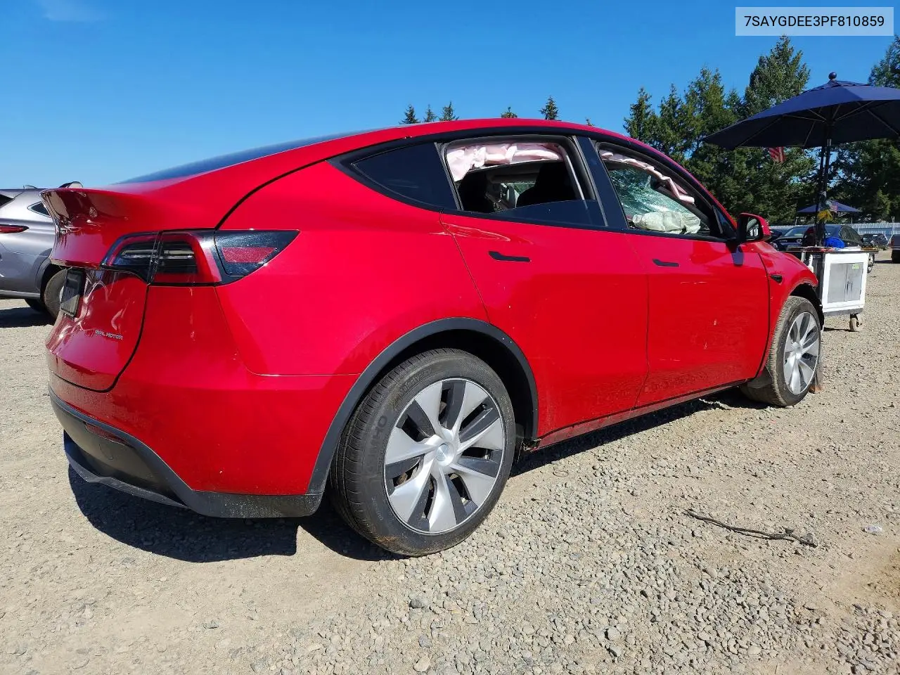 2023 TESLA MODEL Y VIN 7SAYGDEE3PF810859 — фото 3