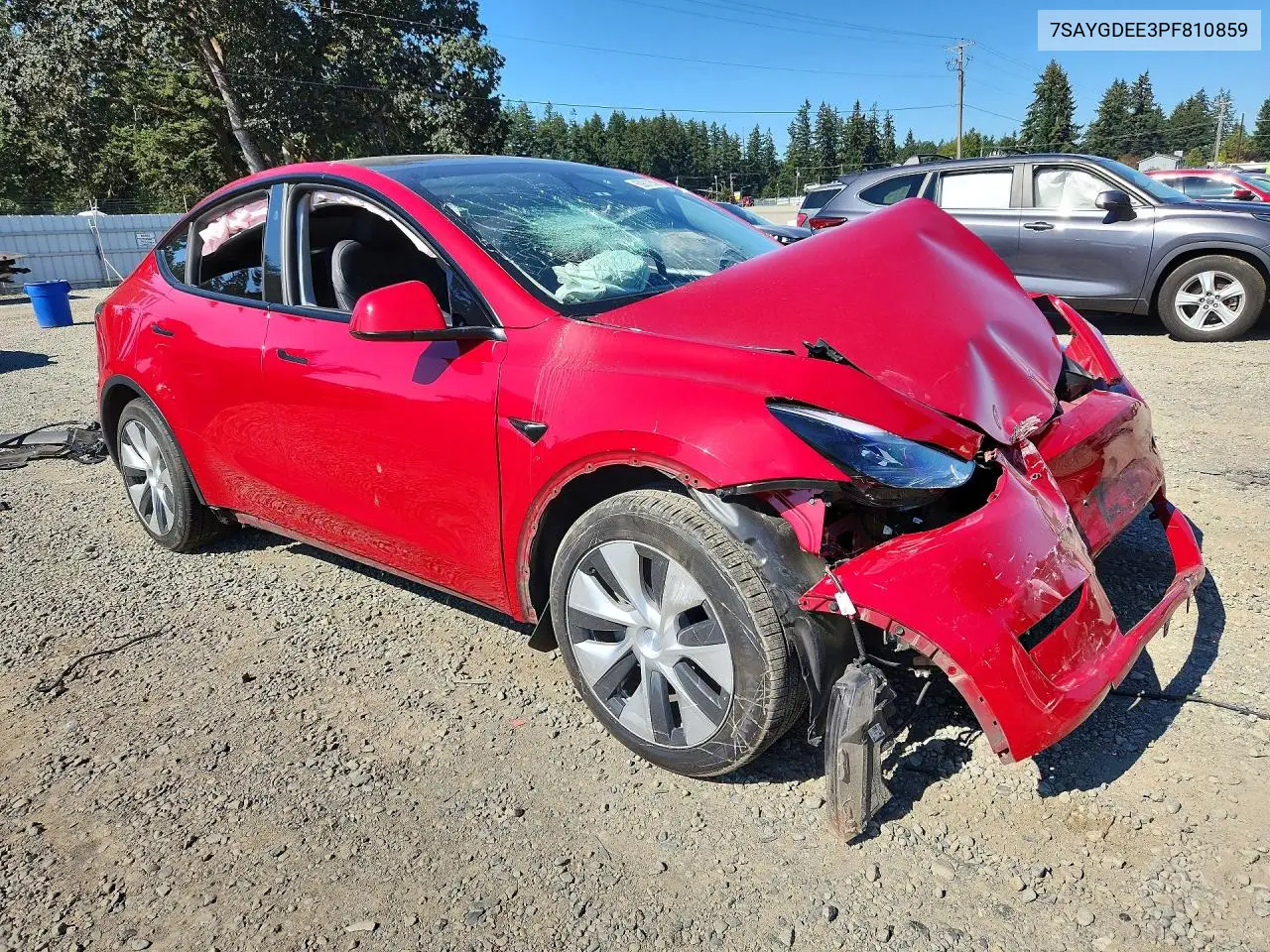 2023 TESLA MODEL Y VIN 7SAYGDEE3PF810859 — фото 4