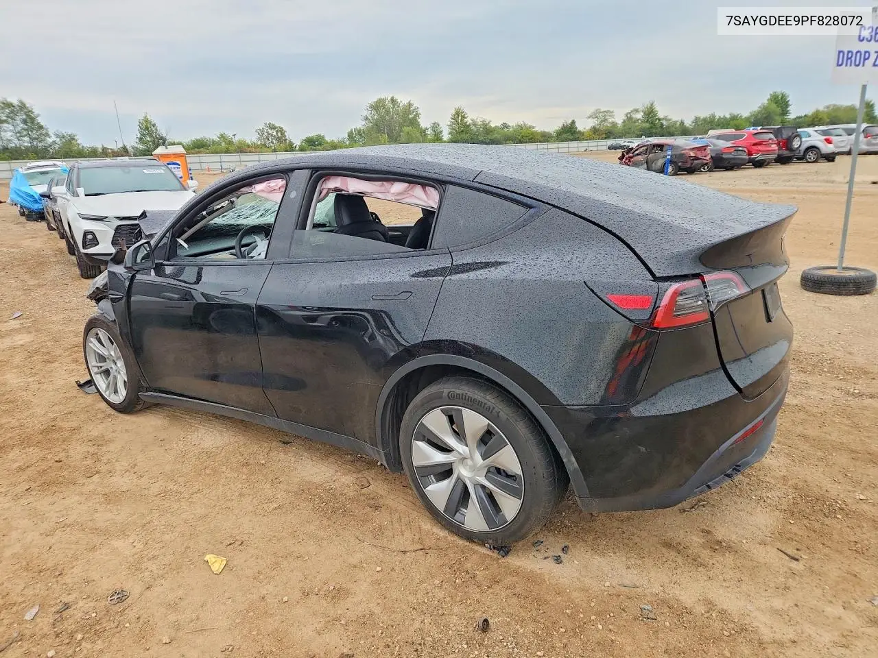 2023 TESLA MODEL Y VIN 7SAYGDEE9PF828072 — фото 2