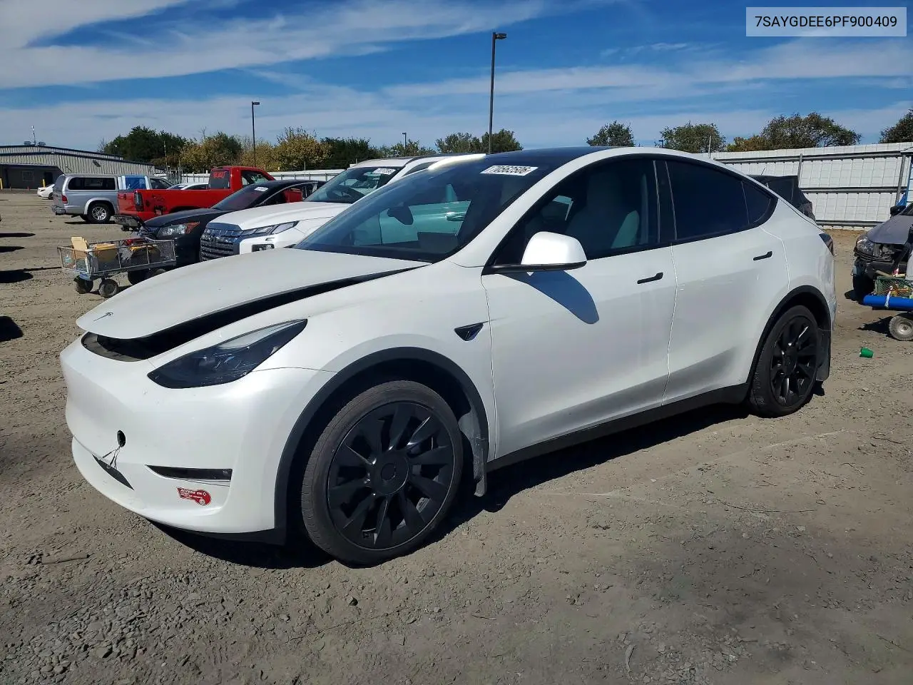 TESLA MODEL Y 2023, VIN 7SAYGDEE6PF900409