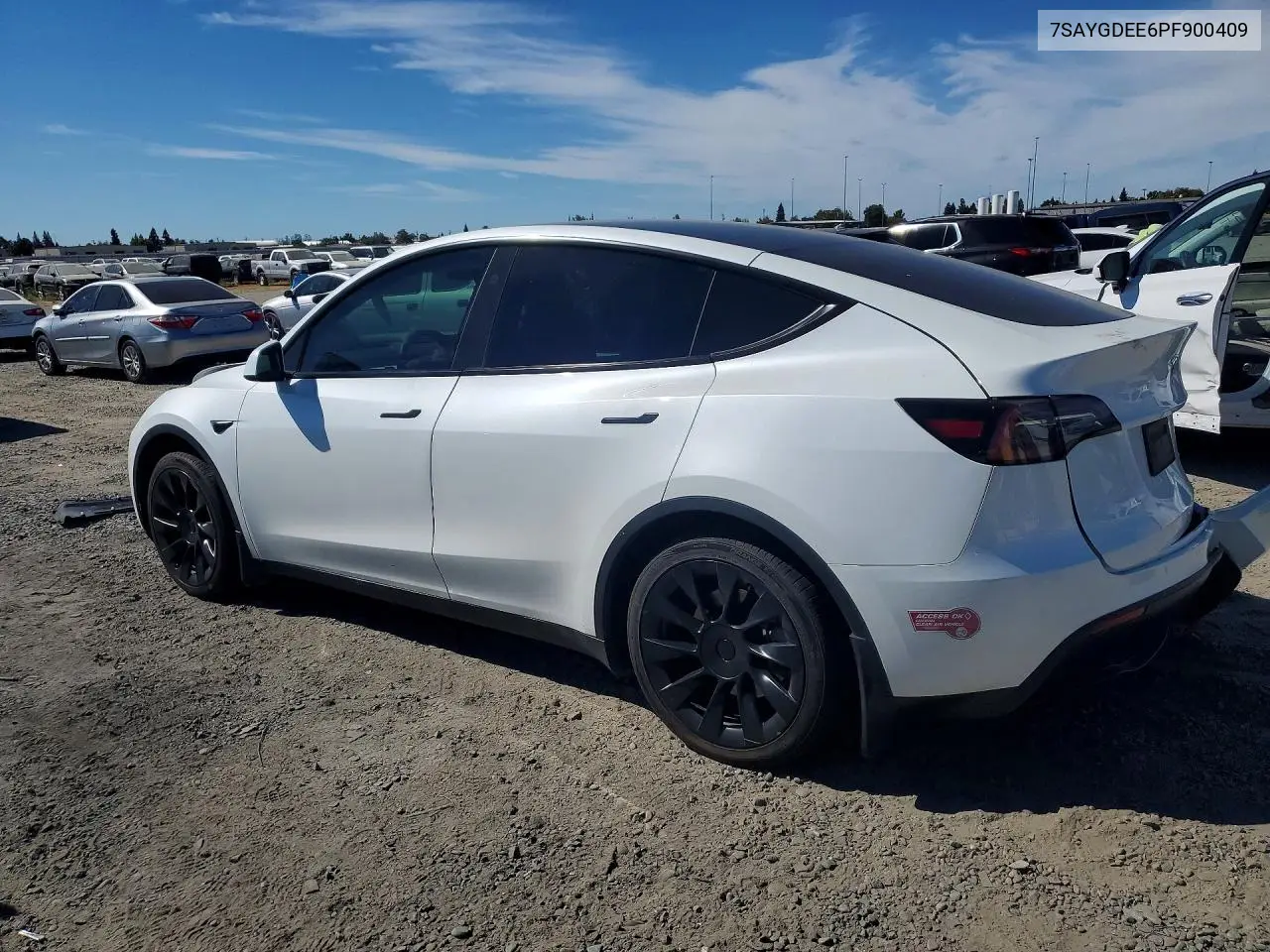 2023 TESLA MODEL Y VIN 7SAYGDEE6PF900409 — фото 2