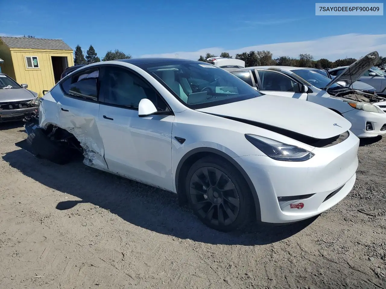 2023 TESLA MODEL Y VIN 7SAYGDEE6PF900409 — фото 4