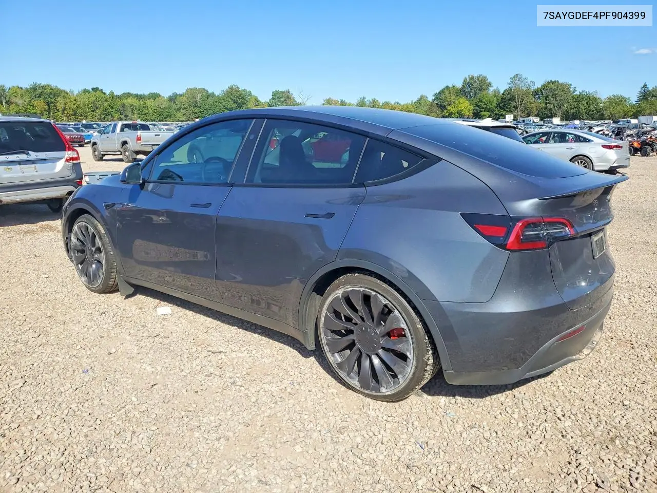 2023 TESLA MODEL Y VIN 7SAYGDEF4PF904399 — фото 2