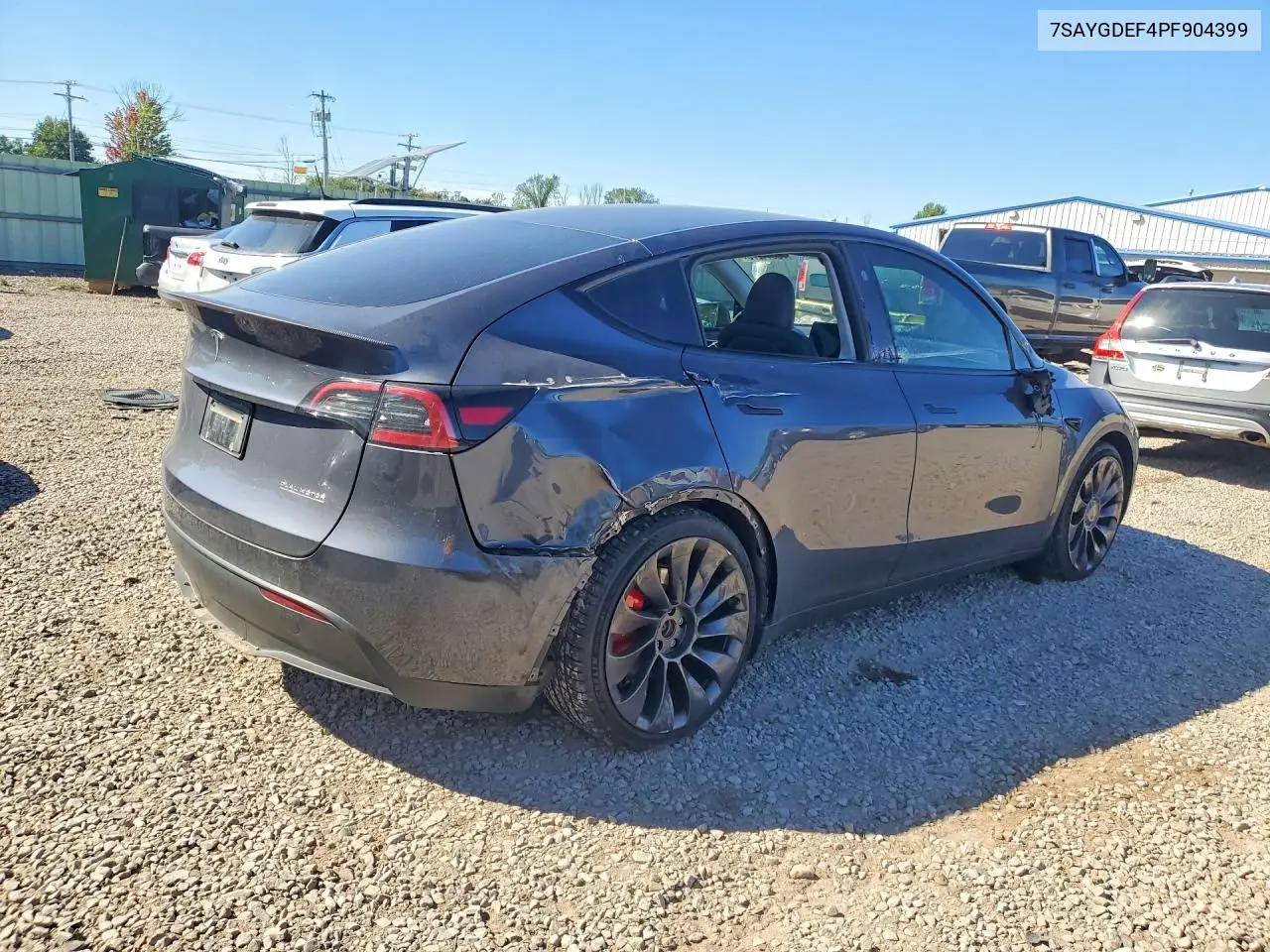 2023 TESLA MODEL Y VIN 7SAYGDEF4PF904399 — фото 3