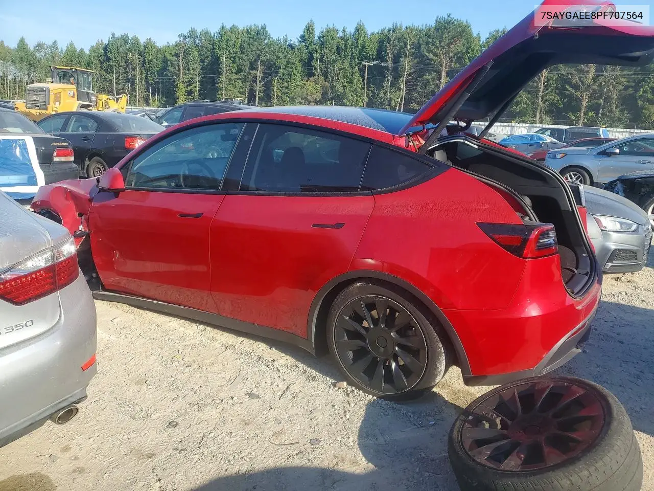 2023 TESLA MODEL Y VIN 7SAYGAEE8PF707564 — фото 2