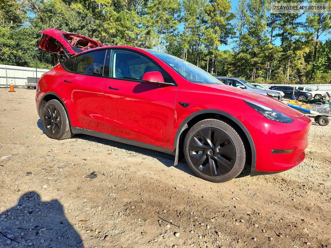 2023 TESLA MODEL Y VIN 7SAYGDEE4PF801586 — фото 4