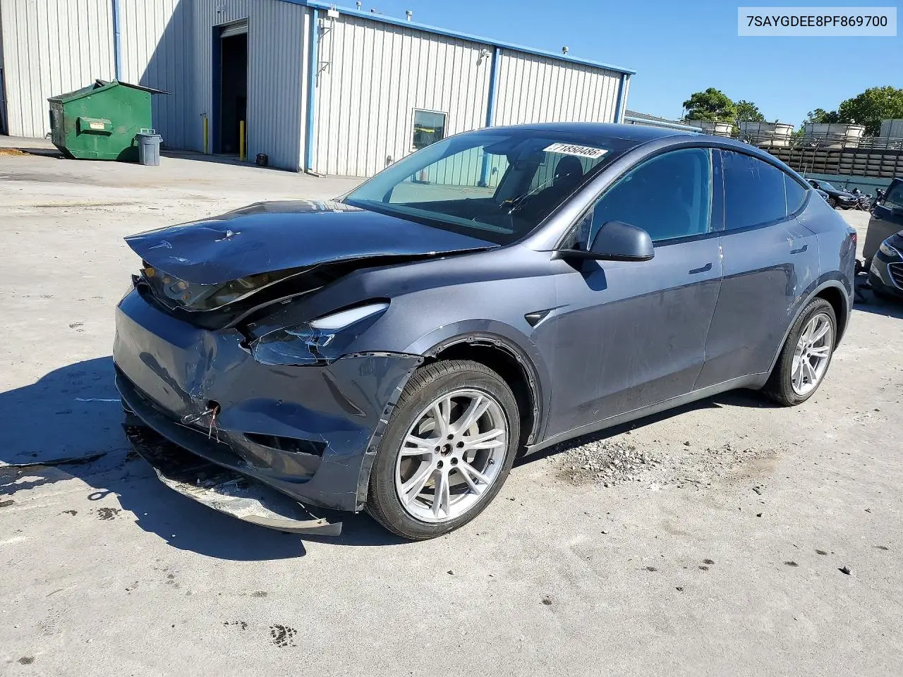 TESLA MODEL Y 2023, VIN 7SAYGDEE8PF869700