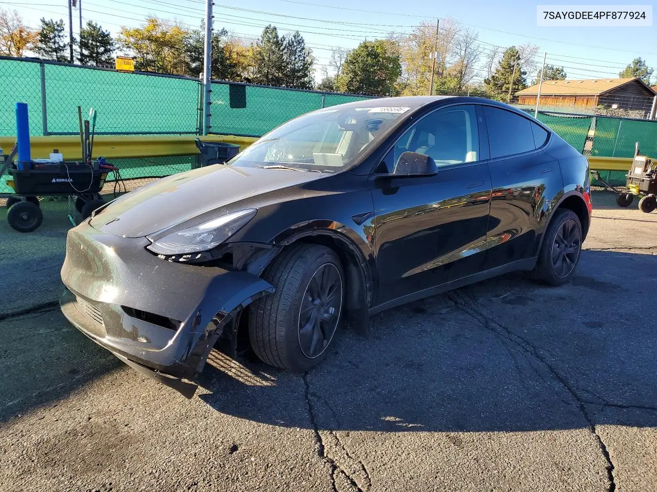 TESLA MODEL Y 2023, VIN 7SAYGDEE4PF877924