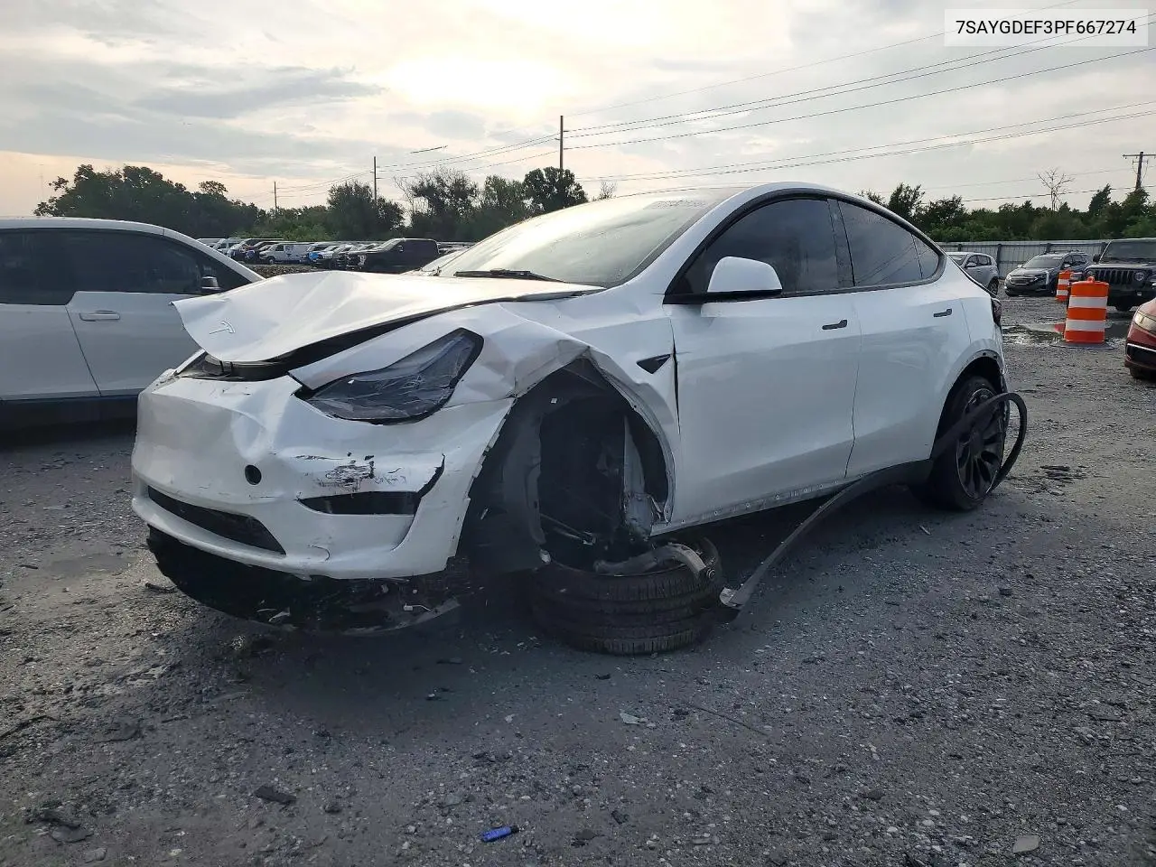 TESLA MODEL Y 2023, VIN 7SAYGDEF3PF667274