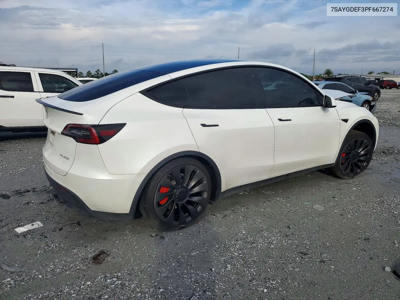2023 TESLA MODEL Y VIN 7SAYGDEF3PF667274 — фото 3