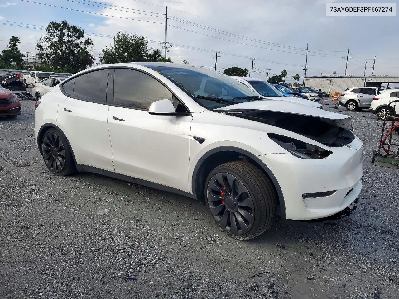2023 TESLA MODEL Y VIN 7SAYGDEF3PF667274 — фото 4