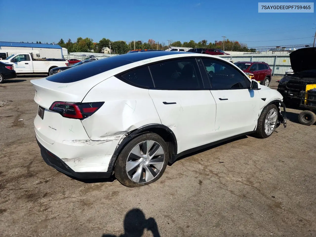 2023 TESLA MODEL Y VIN 7SAYGDEE0PF759465 — фото 3