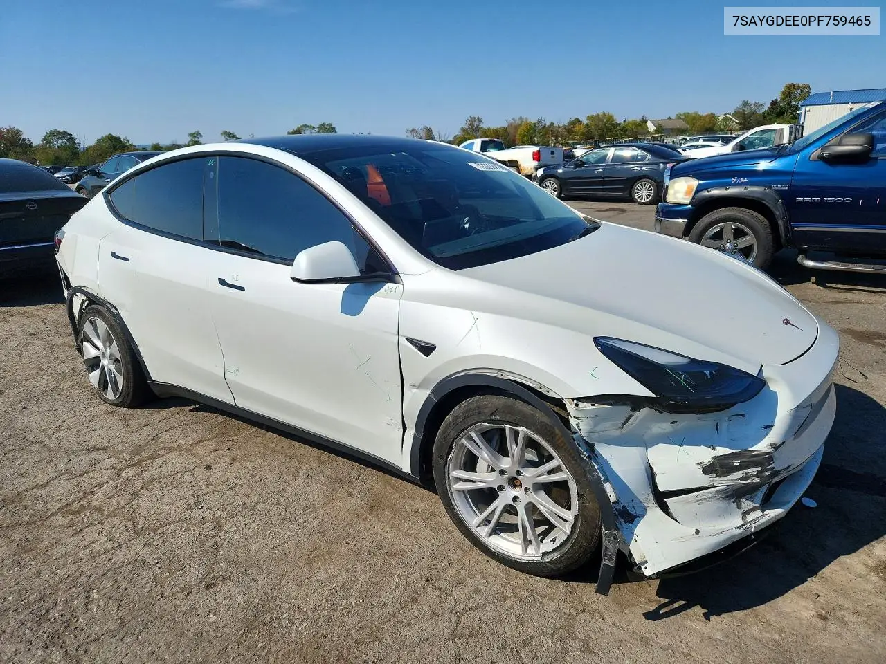 2023 TESLA MODEL Y VIN 7SAYGDEE0PF759465 — фото 4