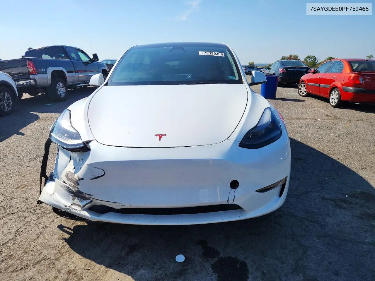 2023 TESLA MODEL Y VIN 7SAYGDEE0PF759465 — фото 5