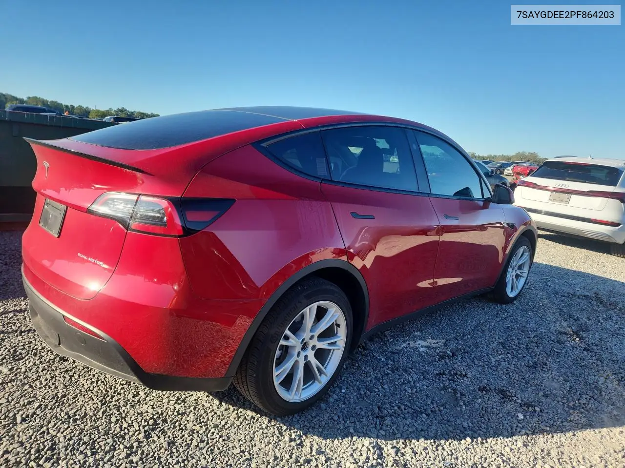 2023 TESLA MODEL Y VIN 7SAYGDEE2PF864203 — фото 3