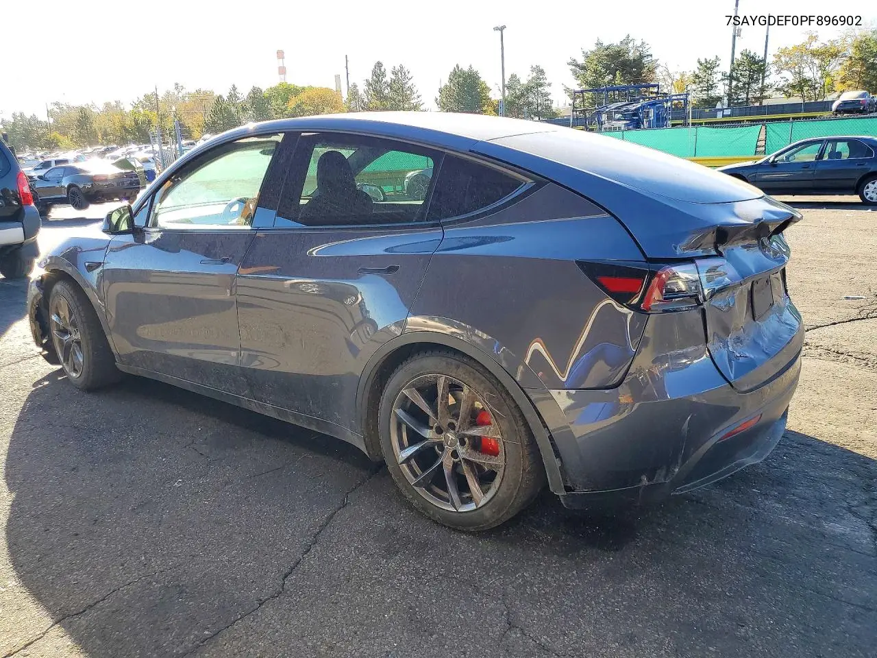 2023 TESLA MODEL Y VIN 7SAYGDEF0PF896902 — фото 2