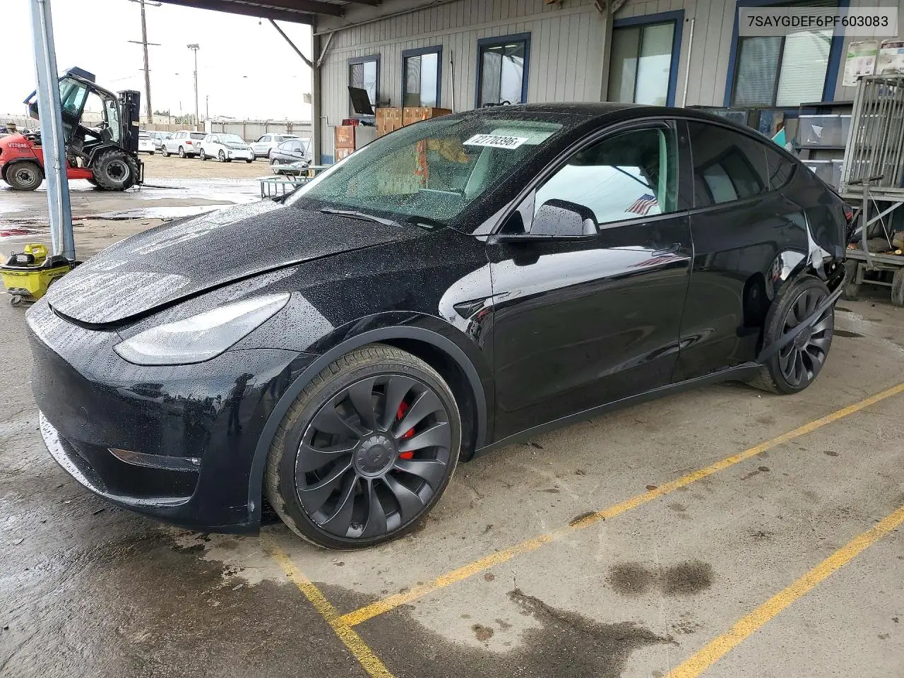 TESLA MODEL Y 2023, VIN 7SAYGDEF6PF603083