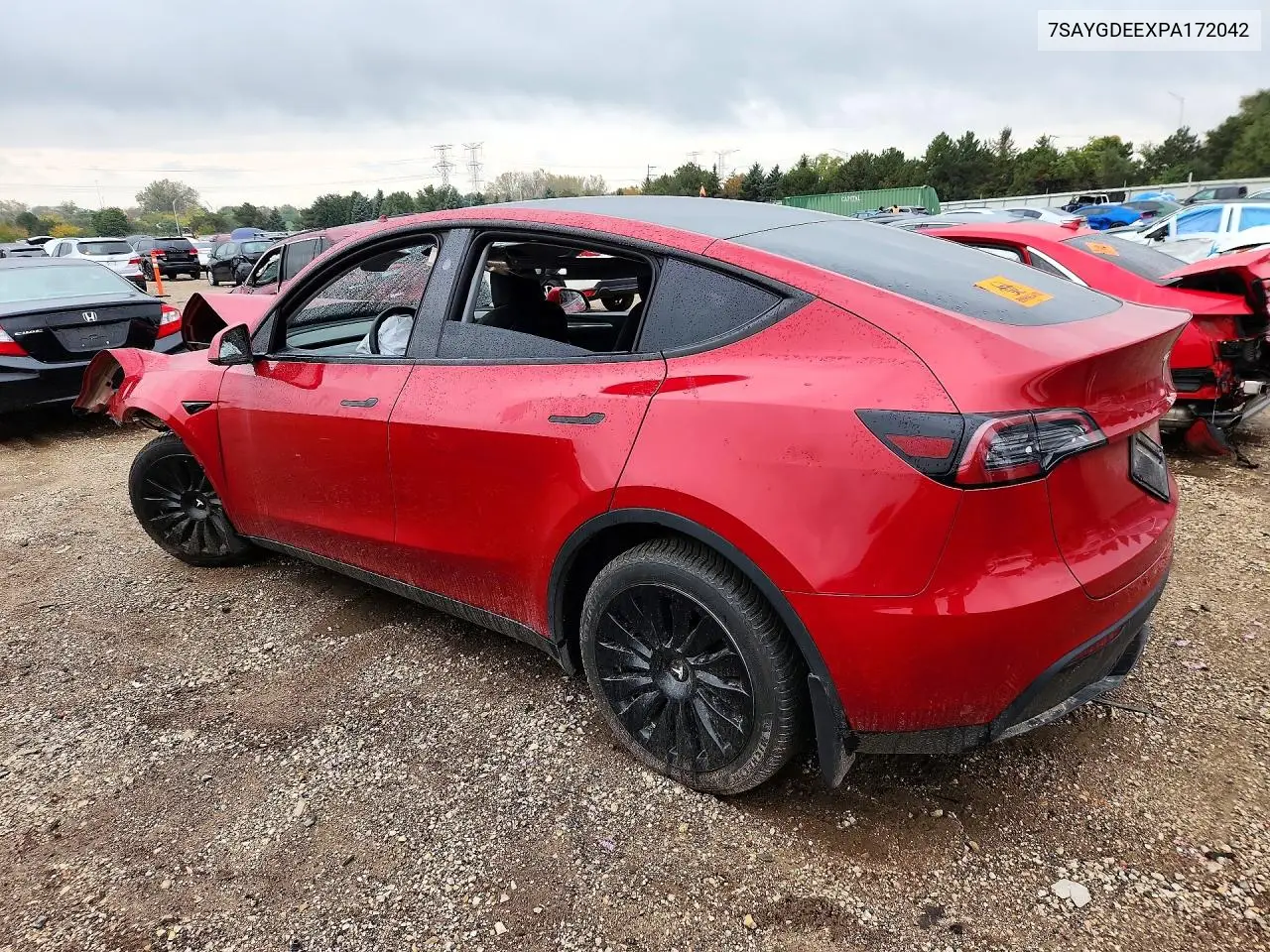 2023 TESLA MODEL Y VIN 7SAYGDEEXPA172042 — фото 2